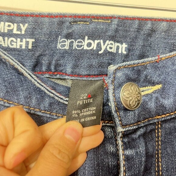 Lane Bryant Jeans Simply Straight Jeans Size 22P EUC - Picture 4 of 8